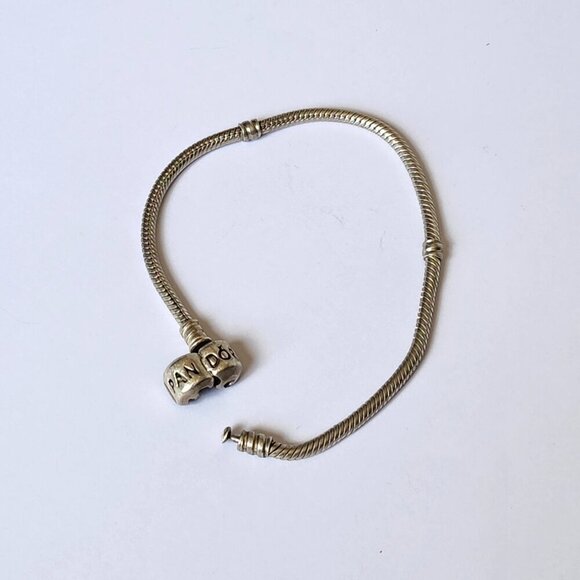PANDORA MOMENTS SILVER CHARM BRACELET 7.5” Small - Picture 3 of 3